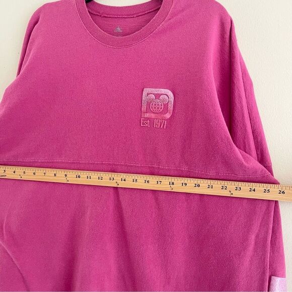 Walt Disney World Parks Pink Spirit Tshirt XXL Shimmer Long Sleeve Knit Top - Picture 6 of 9